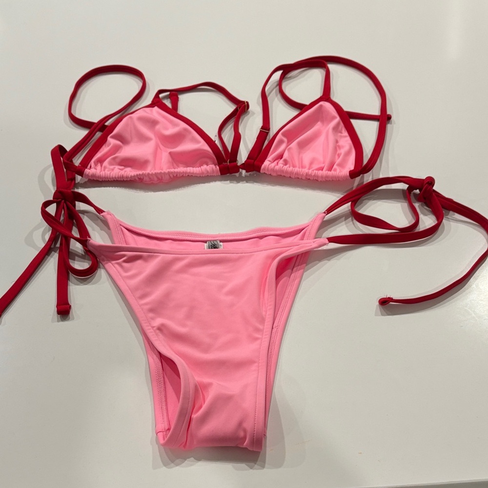 Victoria's Secret Pink and Red Bikini